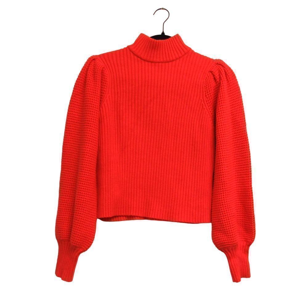 Flat White Anthropologie Women's Mock Neck Pull Over Knit Sweater SZ S